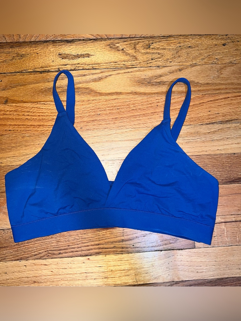 SKIMS Blue Wireless Triangle Bralette - Women Intimates & Sleepwear